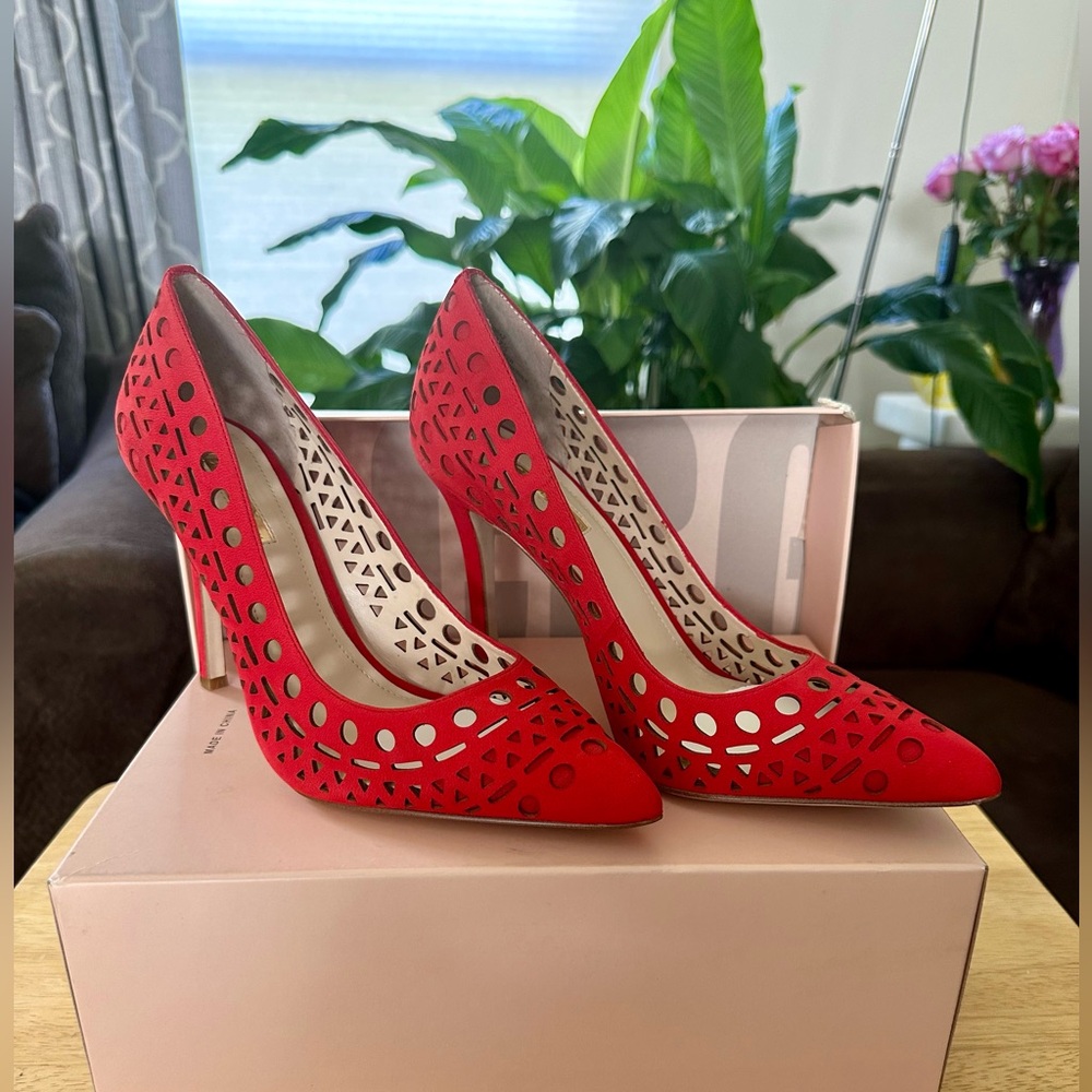 BCBGeneration Blue Cutout Heels